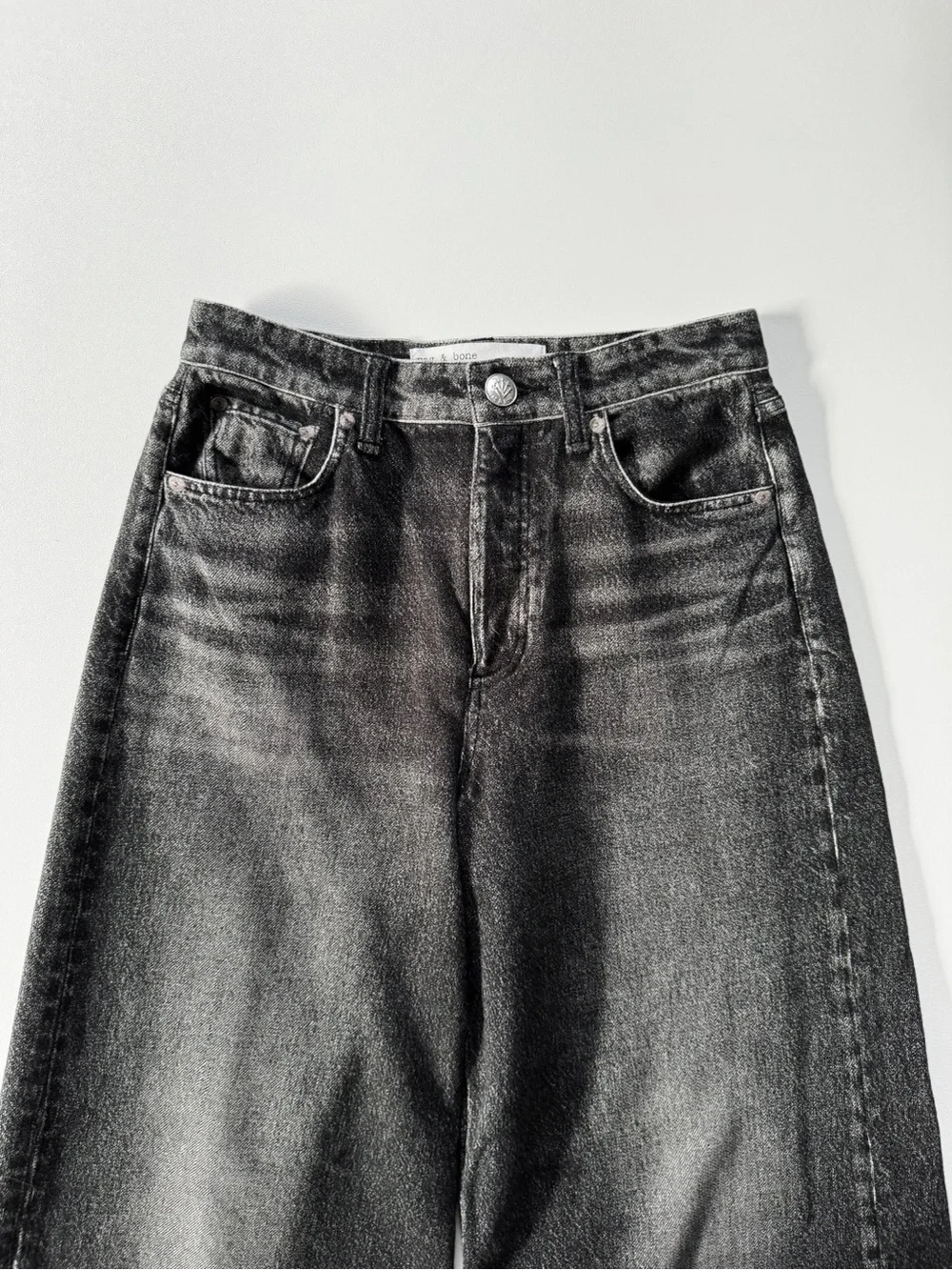 Rag And Bone Miramar Sofie Wide-Leg Faux Jean in Cotton Terry | 25 - Picture 7 of 12